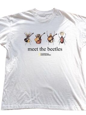 National Geographic "Meet the Beetles" White Graphic Tee